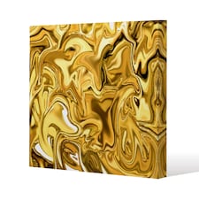 Golden Liquid (Canvas Print) / 127 x 127 x 4cm | Multi