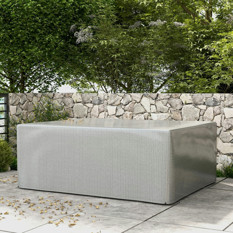 image 1 of Outsunny 235x190x90cm Large Patio Set Outdoor Garden Furniture Cover Grey