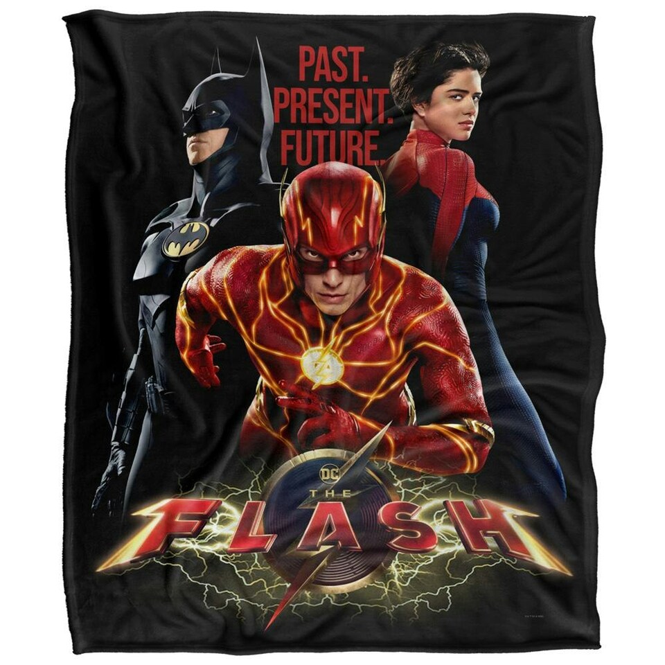 image 1 of The Flash Movie Poster Blanket - Multicoloured - One Size