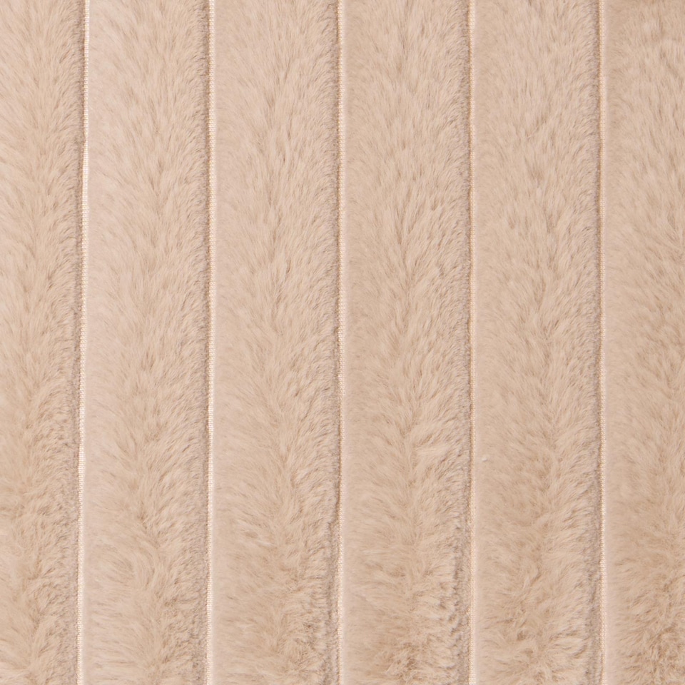 image 1 of OHS Faux Fur Ribbed Fleece Throw Over Bed Blanket Winter Warm Supersoft - 125 x 150cm | Brown | Mink