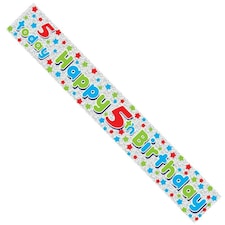 Apac Stars 5th Birthday Banner - Blue/Green/Red - One Size