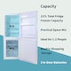 image 5 of HYE 60-40 Freestanding Fridge Freezer, 137 Litre, 48cm, White - RF01FF137W24