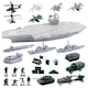 image 1 of Aircraft Carrier Military Toy Set – 20+ Accessories | Warplanes, Vehicles, Battleships & More | Gift for Kids