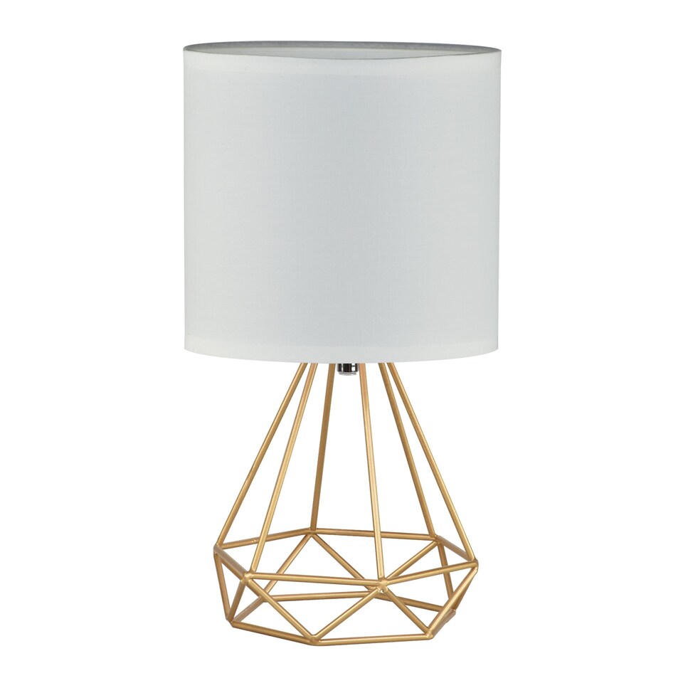 image 1 of Christie - Gold Geometric Lamp | Gold | White | Medium | 1