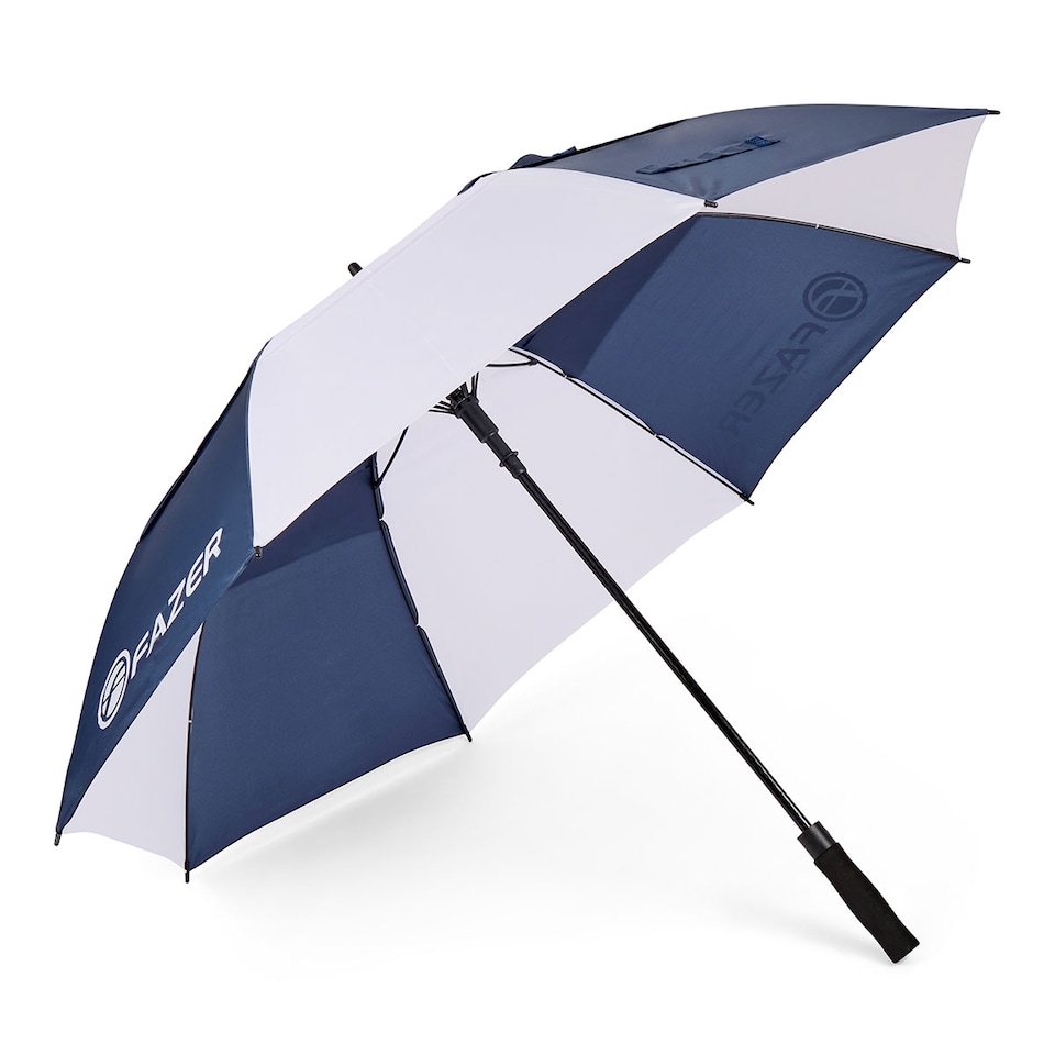 Fazer Auto Opening Double Canopy Golf Umbrella - Navy/White