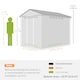 image 5 of Outsunny 9 x 6FT Metal Garden Shed, Tool Storage with Lockable Door, Window, Galvanised Outdoor Storage Shed  for Garden, Patio, Green