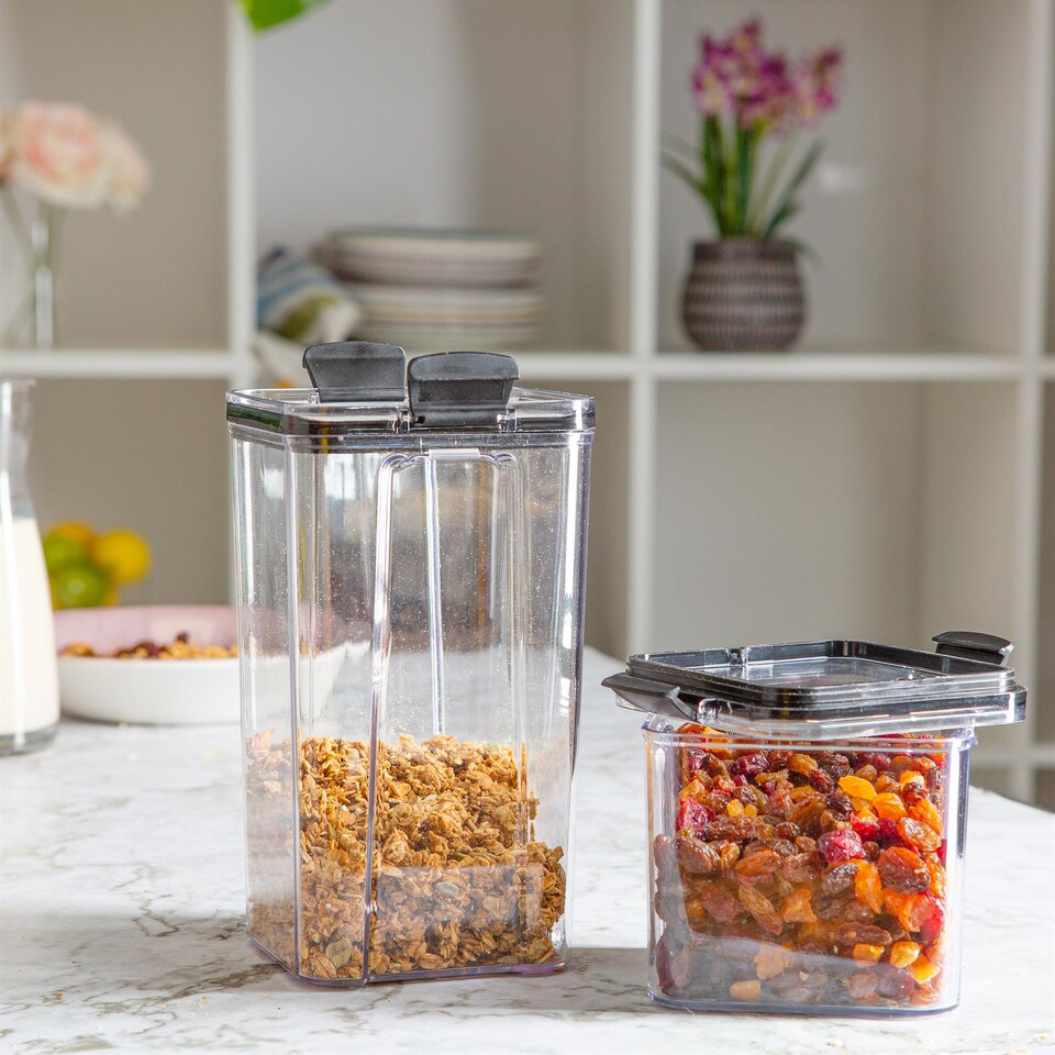 image 1 of Argon Tableware 3 Piece Food Storage Containers Set - 2 Sizes - Black