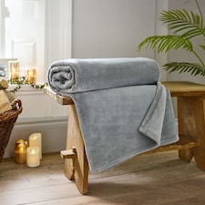 Luxury Coco Touch Flannel Throw 140x180cm – Ultra Soft Blanket Grey