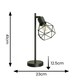 image 3 of ValueLights Angus Matte Black Metal Geometric Basket Shade Table Lamp with LED Bulb