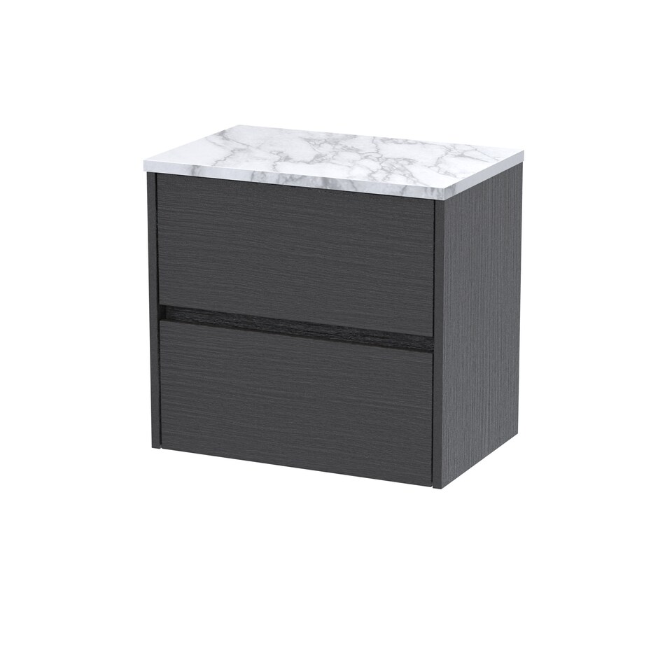 image 1 of Balterley Chartley Contemporary 2 Drawer Wall Hung Vanity Unit with Laminate Worktop, 600mm
