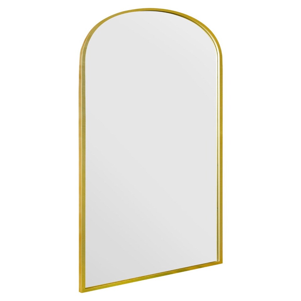 image 1 of The Arcus - Gold Framed Arched Leaner/Wall Mirror 71" X 24" (180CM X 60CM) Gold