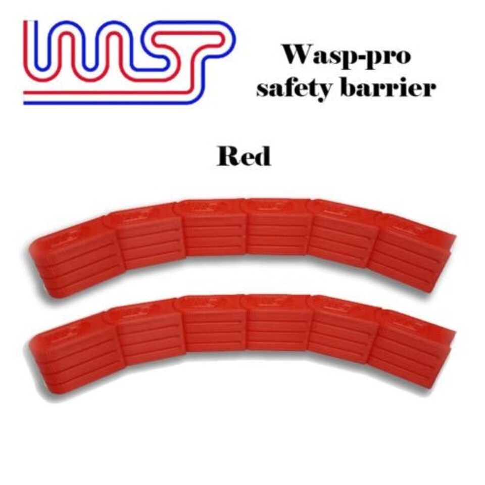 image 1 of Slot Car Track Scenery Red Barriers x 12 1:32 Scale NEW Wasp