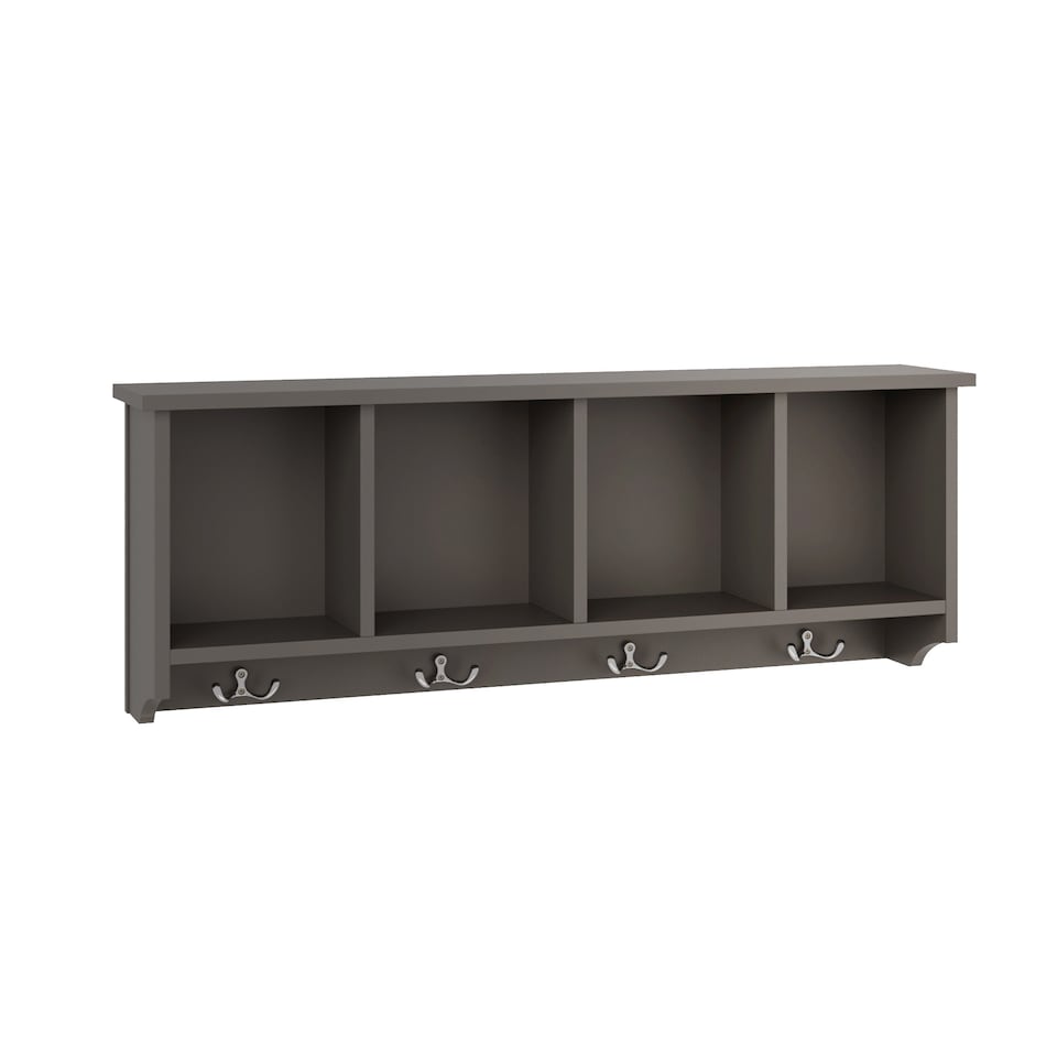 image 1 of Kempton Shoe Bench & Wall Rack | Grey | Grey