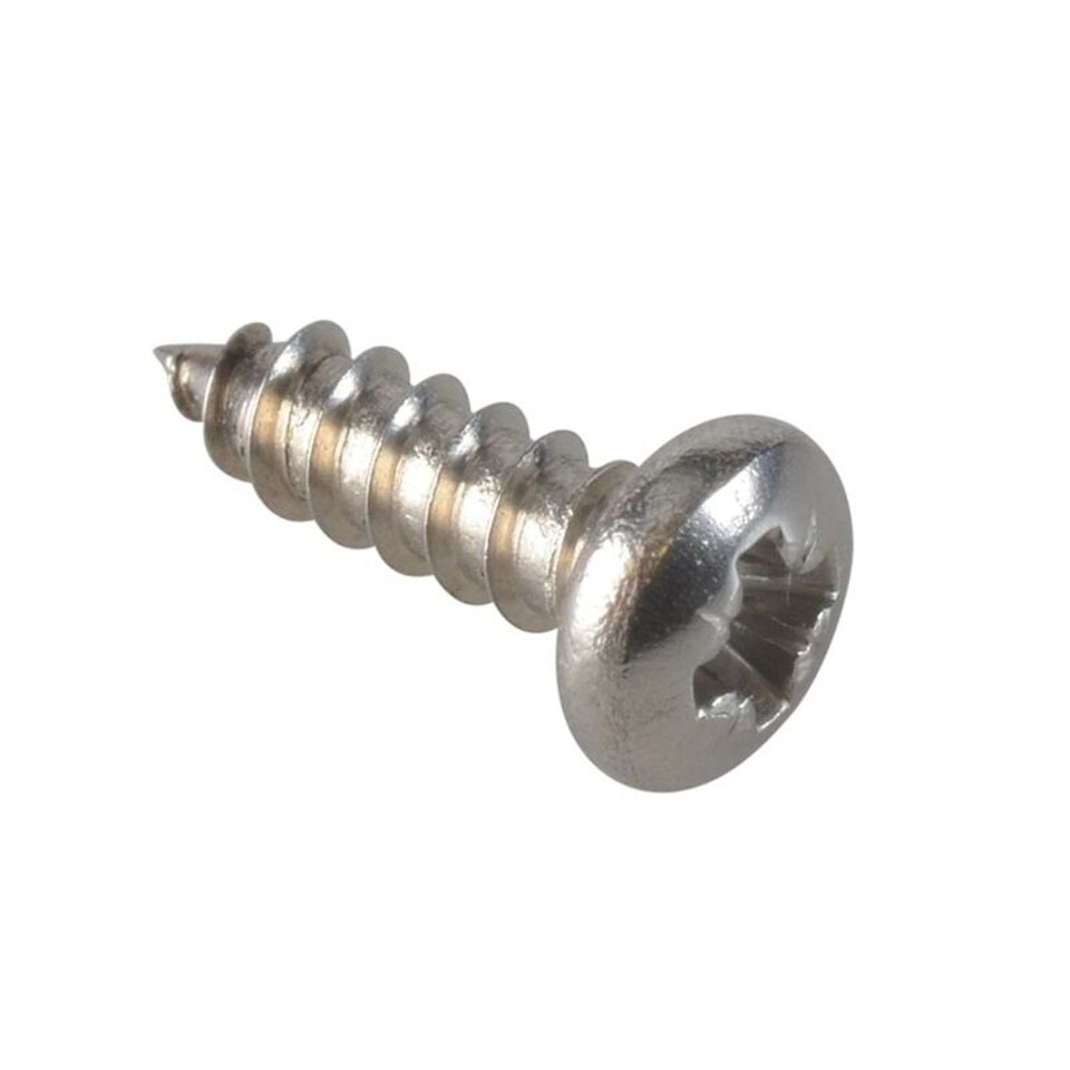 Forgefix Self-tapping Screws, Pozi, Pan Head, A2 Stainless Steel - Multi Colour - 3/8in x 4 ForgePack 80