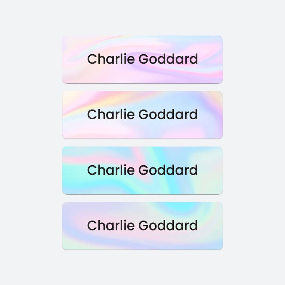 image 1 of Dotty About Paper 64 x Personalised School Name Labels Pastel Ombre