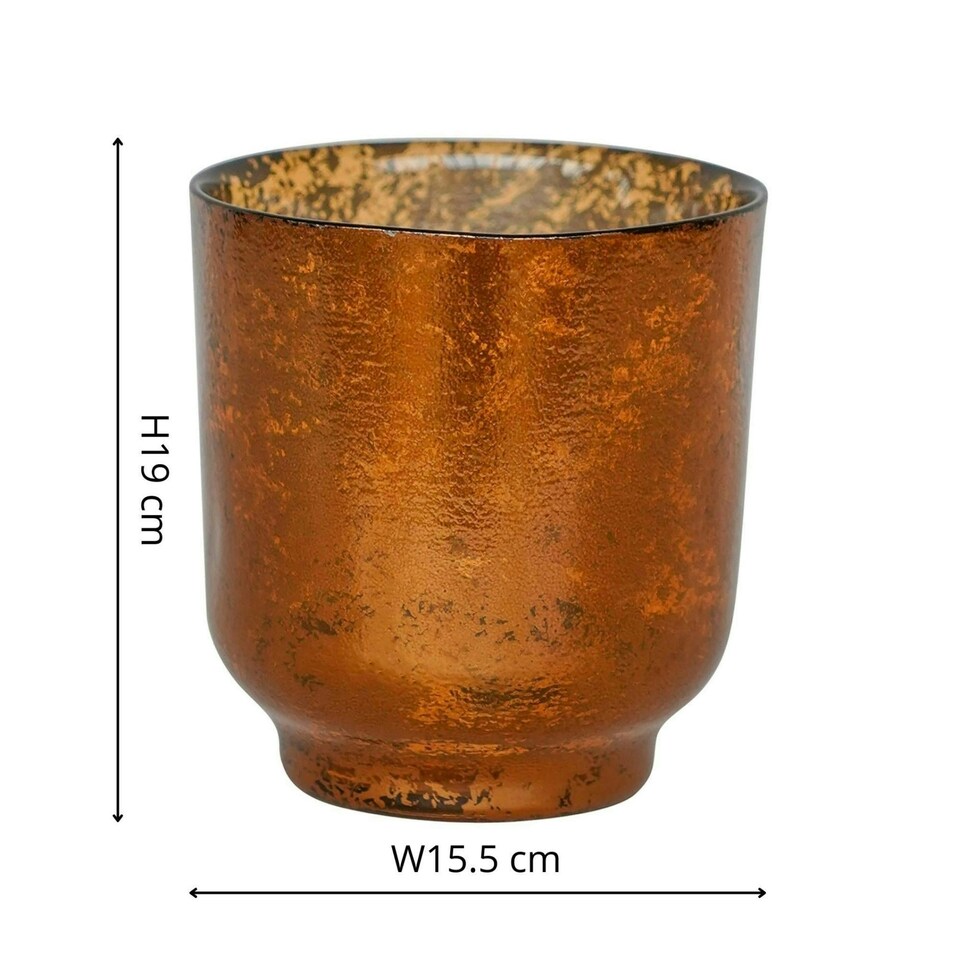 image 1 of Metallic Glass Holder Bronze