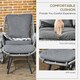 image 3 of Outsunny Garden Rattan Leisure Chair Set with Adjustable Backrest