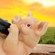 image 2 of Decorative Pig Wine Bottle Holder Ornament - Resin - L15 x W23 x H25 cm