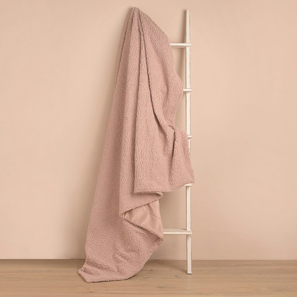 image 1 of Hestia Pink Teddy Throw