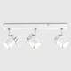 image 3 of ValueLights Rosie Spotlight 3 Way White Ceiling Bar Spotlight