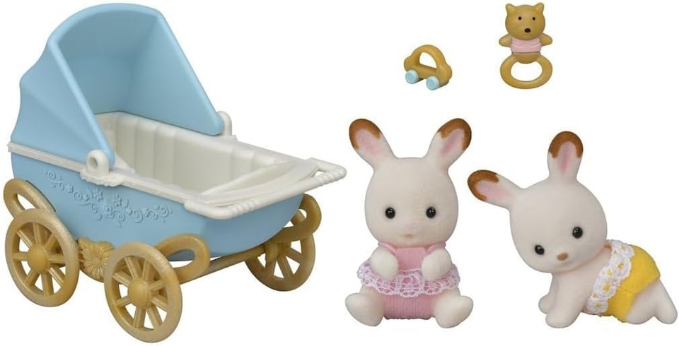 image 1 of Sylvanian Families Chocolate Rabbit Twins Set