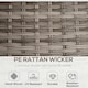 image 4 of Outsunny 8pc Outdoor Patio Furniture Set Weather Wicker Rattan Sofa Chair Grey