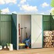 image 2 of Outsunny 5ft x 3ft Lean to Garden Shed, Metal Outdoor Storage Shed with Single Lockable Door, Tool Storage Shed for Garden, Patio, Green