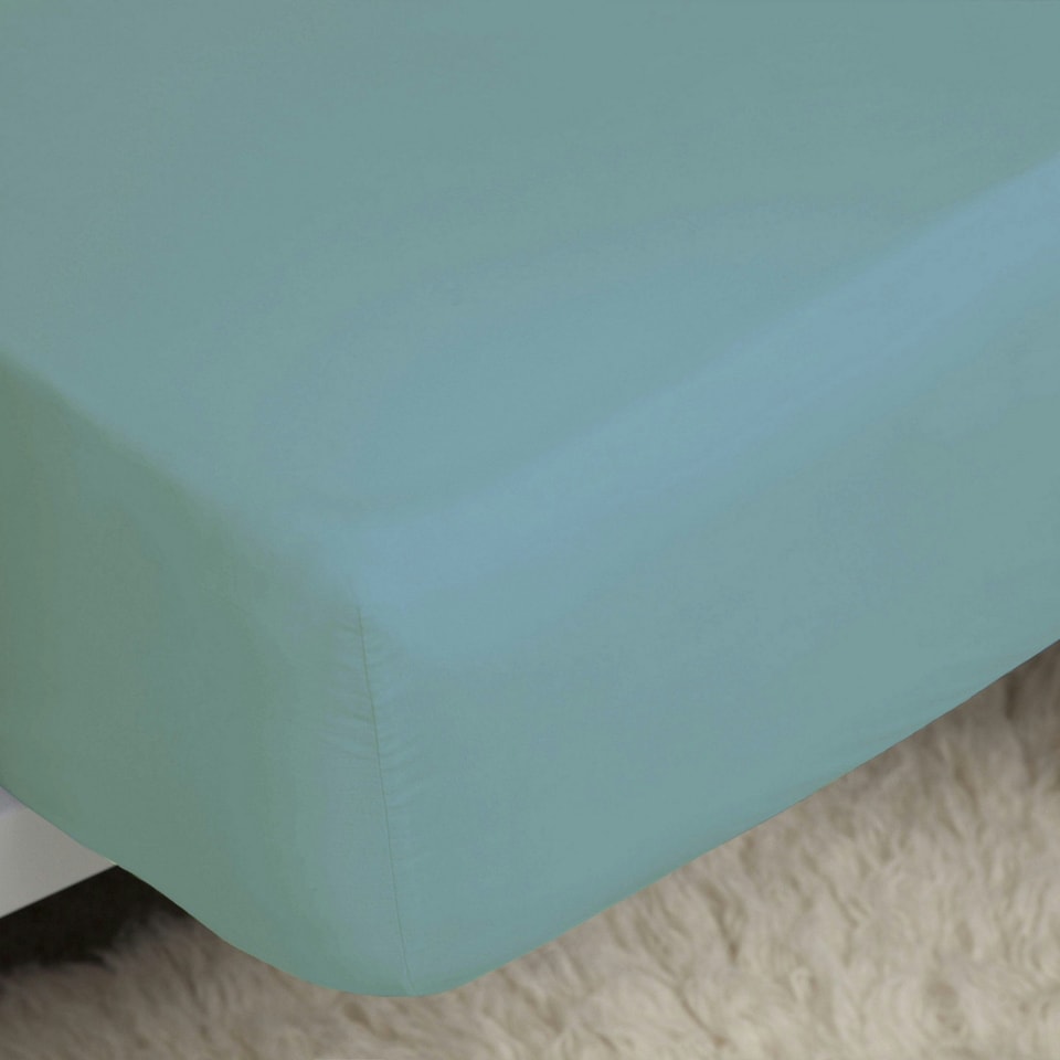 Belledorm Easycare Percale Fitted Sheet - Teal - Double