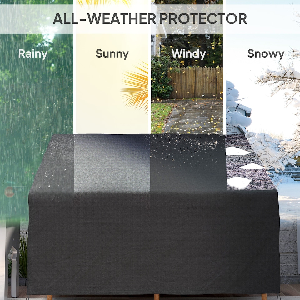 image 1 of Outsunny 2 Seater Rain Cover Garden Sofa Chair Protector 140x84x56/94 cm