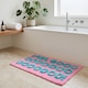 image 2 of I Feel Good Slogan Bath Mat Non Slip, Colourful Tufted Rug | Pink | Pink/Turquoise | 50 x 80cm (20 x 32") | 1