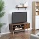 image 2 of HOMCOM TV Unit Cabinet for TVs up to 55Inches with Cupboard Shelves, Brown