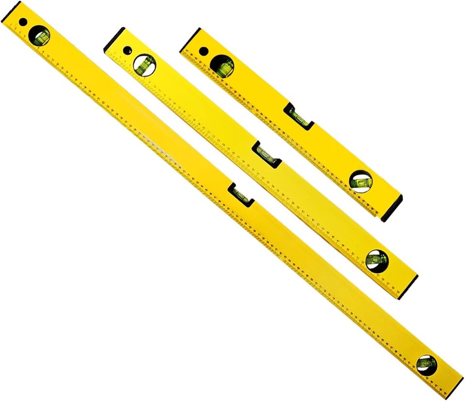 image 1 of Spirit Level, 3pcs High Accuracy Spirit Level Set Lightweight DIY Builder 400, 600, 1000mm, Aluminum Alloy Level Set