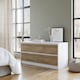image 2 of URBNLIVING 4 Drawer Wide Chest Of Drawers Bedroom Storage Unit | Multi | White Carcass + Oak Drawers