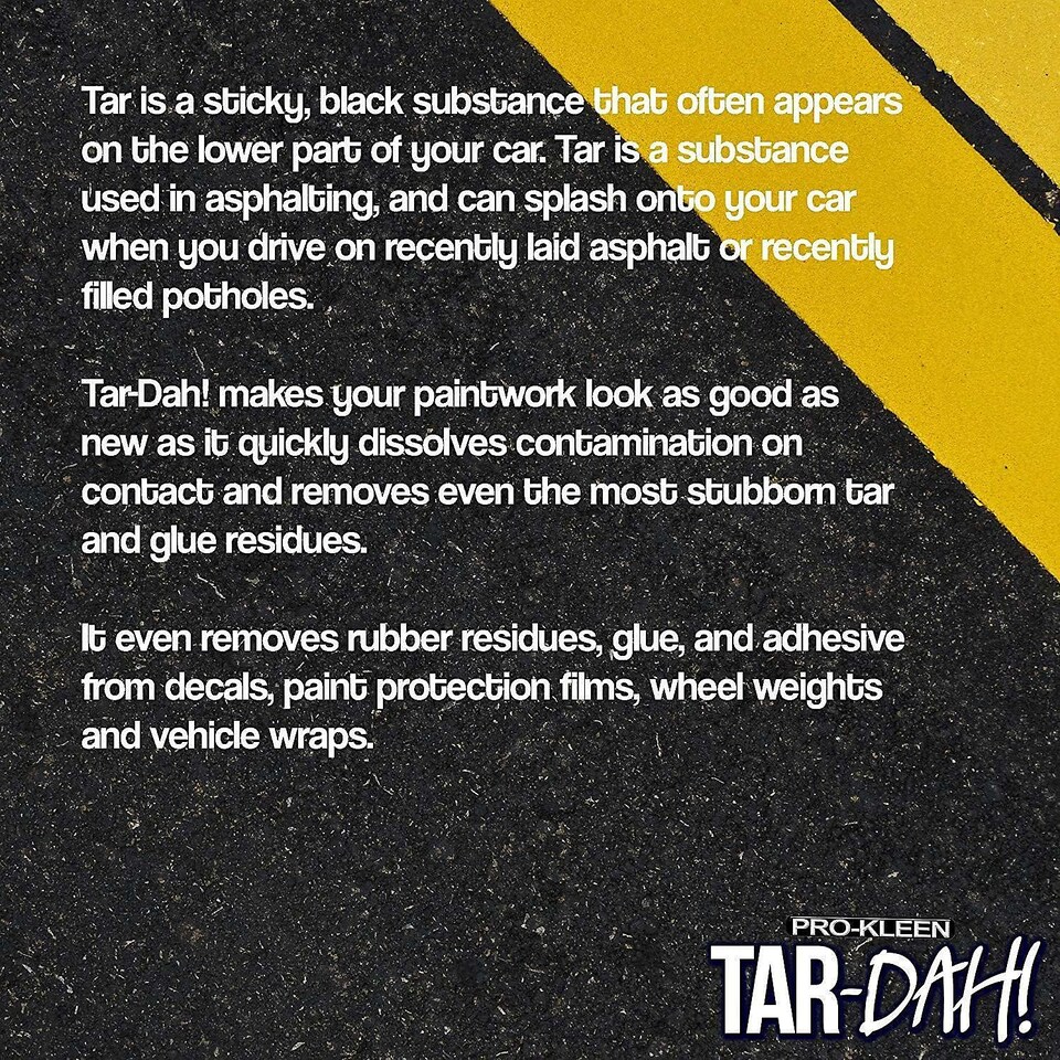 image 1 of Pro-Kleen Tar-Dah Tar Remover. Powerful Tar And Bug Remover For Cars 500ml x4