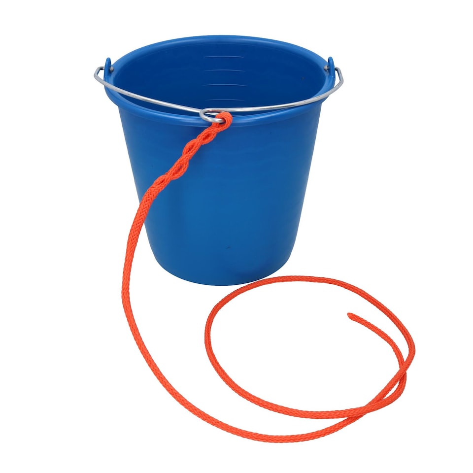 image 1 of High Grade Semi-flexible Plastic Bucket 10L with Spliced 1.5m Rope Boat Yacht