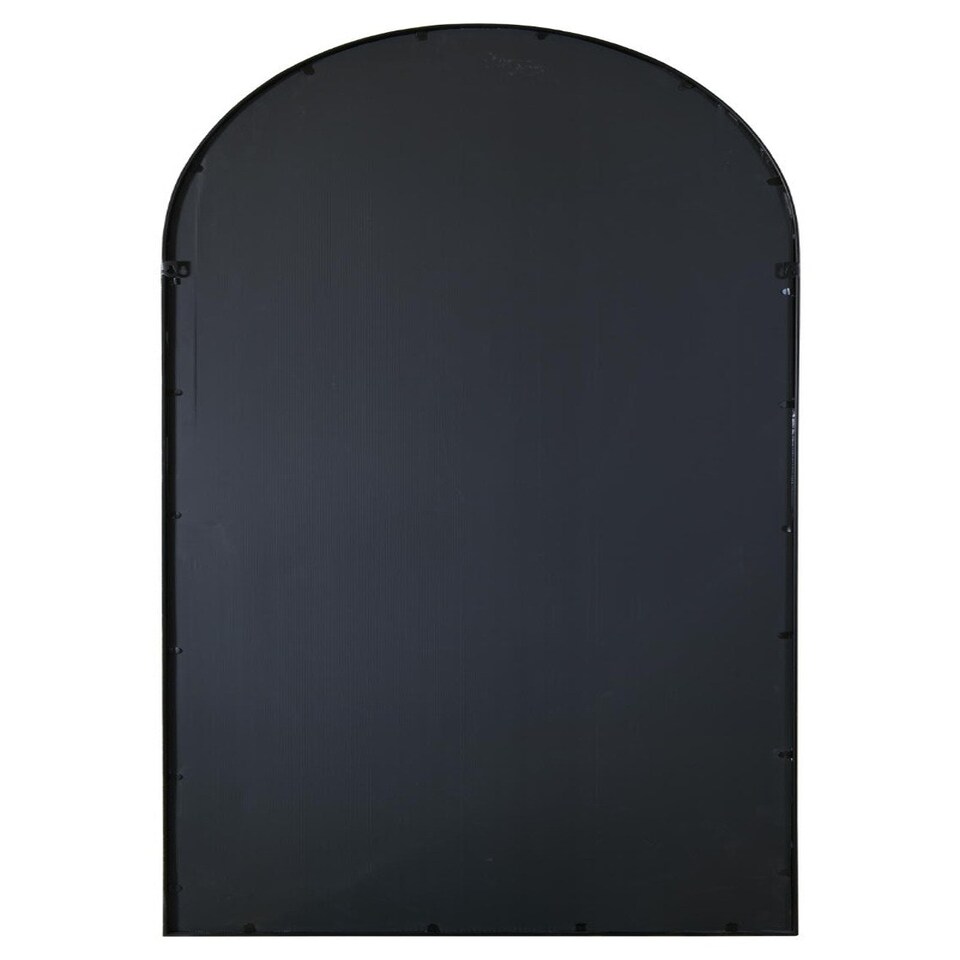 image 1 of The Arcus - Antique Black Framed Arched Window Leaner/Wall Mirror 71" X 33.5" (180x85CM) Black