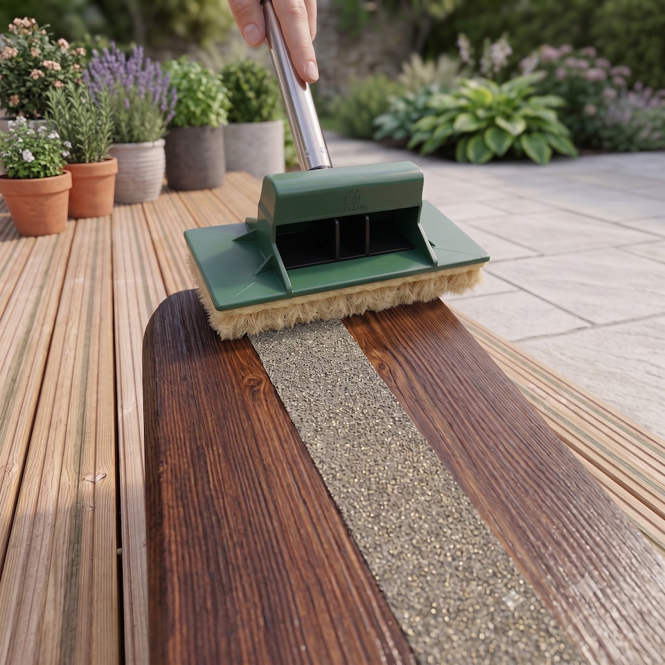 image 1 of Complete Decking Applicator Kit Telescopic Sponge Brushes and 100mm Edge Brush