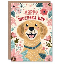 Mothers Day Card Golden Retriever Labrador Dog Mum Card