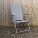 image 1 of Outdoor Garden Patio Multi Position Reclining Folding Chair in Grey Grey