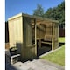 image 3 of Buttercup Garden Room Shelter -  Swedish Redwood - L210 x W335 x H205 cm - Assembly included - Set of Waterproof Cushions Included | Brown