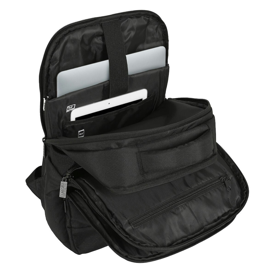 image 1 of Rucksack for Laptop and Tablet with USB Output Marvel Black N/A | N/A | One Size