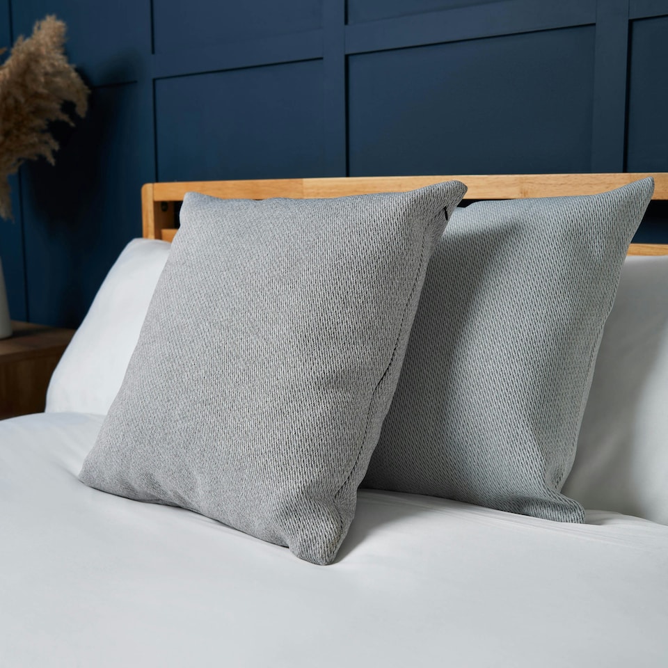 image 1 of BHS Snow Fleece Cushion, Silver