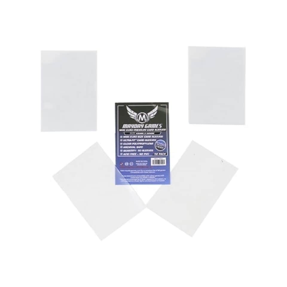 Mayday Premium 50 Clear Mini European Card Sleeves 45 x 68mm - Tesco Groceries Mayday Premium 50 Clear Mini European Card Sleeves 45 x 68mm - Tesco Groceries