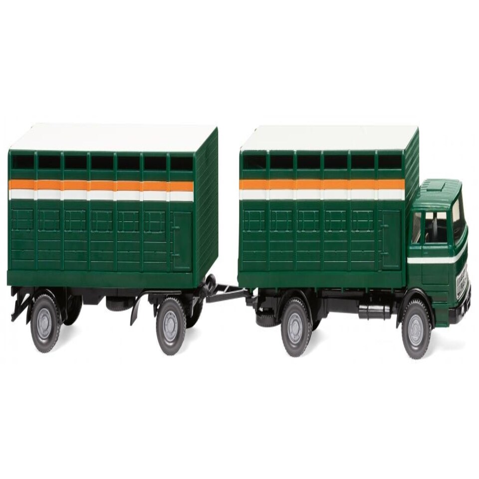 Wiking MB Cattle Trailer Truck Moss Green
