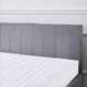 image 6 of Ottoman Storage Bed grey 3ft single and 1 mattress line pattern fabric velvet bedroom furniture