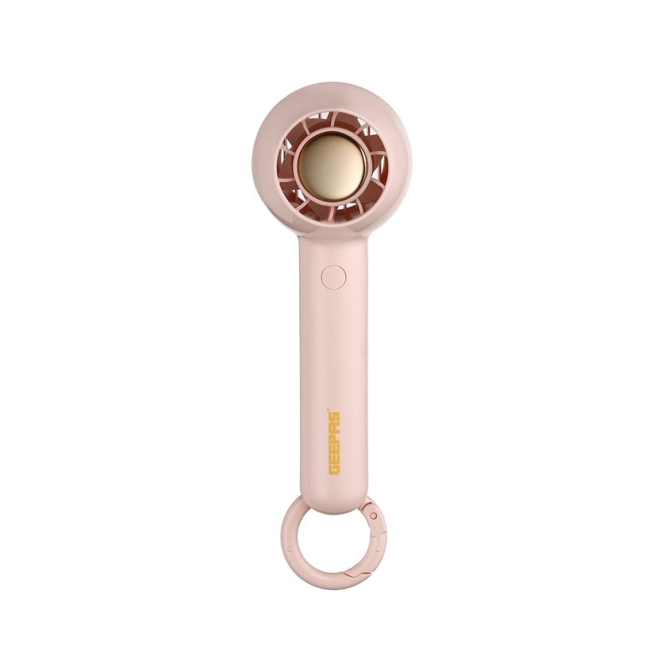 image 1 of GEEPAS Mini Portable handheld Fan Rechargeable Pink