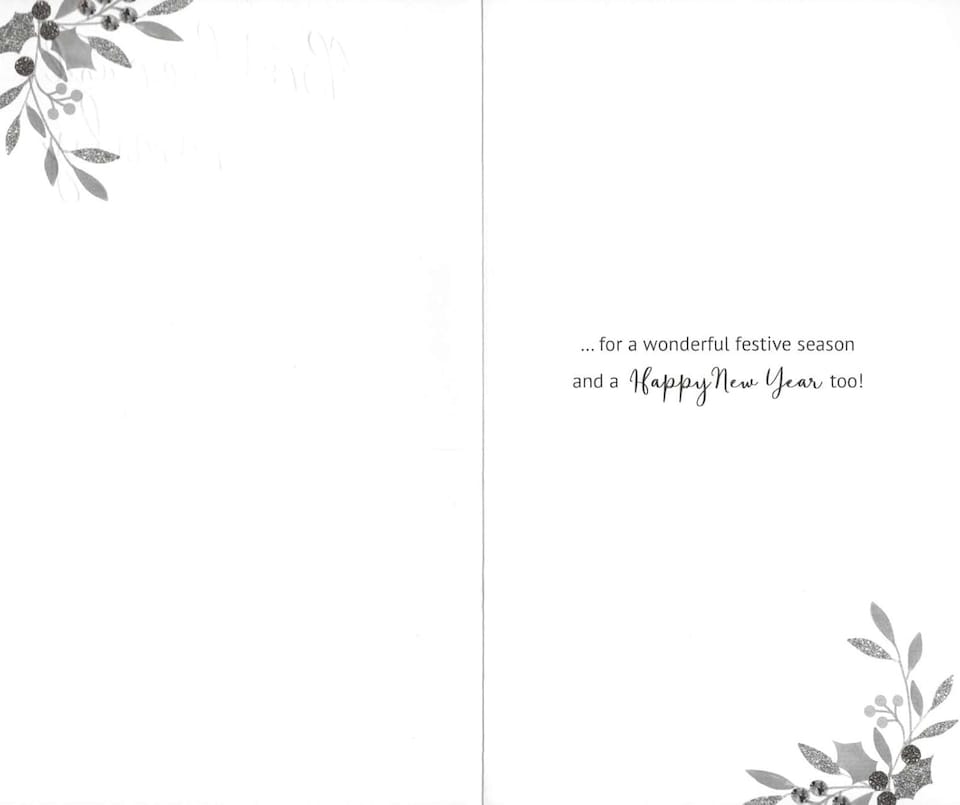 image 1 of Snowman Embellished Hand-Finished Brother & Family Christmas New Year Card