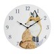 image 1 of Marco Paul Fox 30cm Clock and Thermometer White