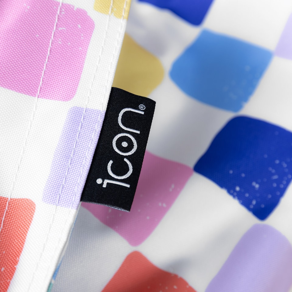 image 1 of icon Kids Giant Floor Cushion Checkfetti Print Multi Coloured