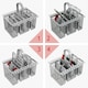 image 5 of SPARES2GO Cutlery Cage Basket compatible with Lamona Howdens Dishwasher (Grey, Removable Handle, 225mm)